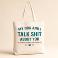 Funny Dog Mom Tote Bag, Sarcastic Pet Lover Gift, Canvas Shopping Bag
