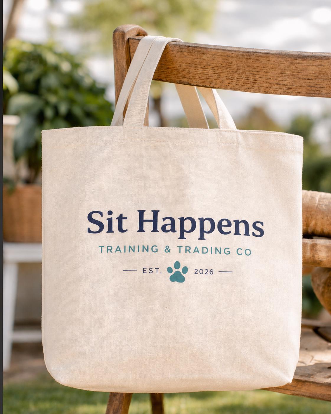 Sit Happens Canvas Tote Bag