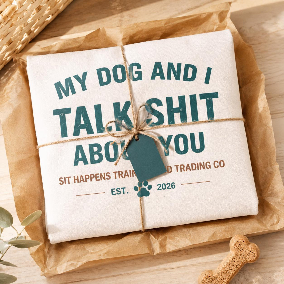Funny Dog Mom Tote Bag, Sarcastic Pet Lover Gift, Canvas Shopping Bag