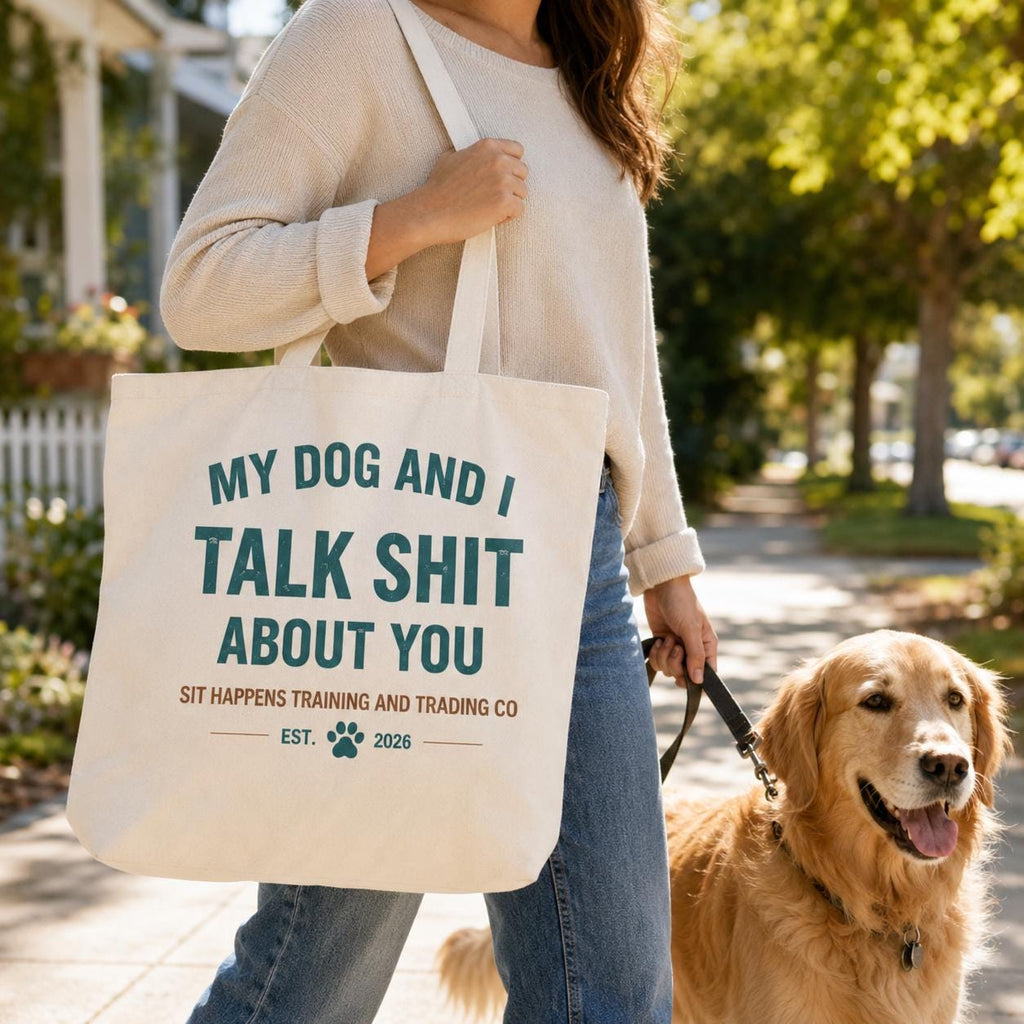 Funny Dog Mom Tote Bag, Sarcastic Pet Lover Gift, Canvas Shopping Bag