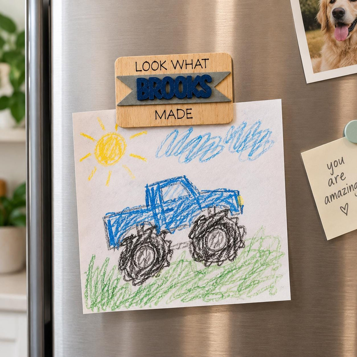 Personalized “Look What I Made” Name Magnet