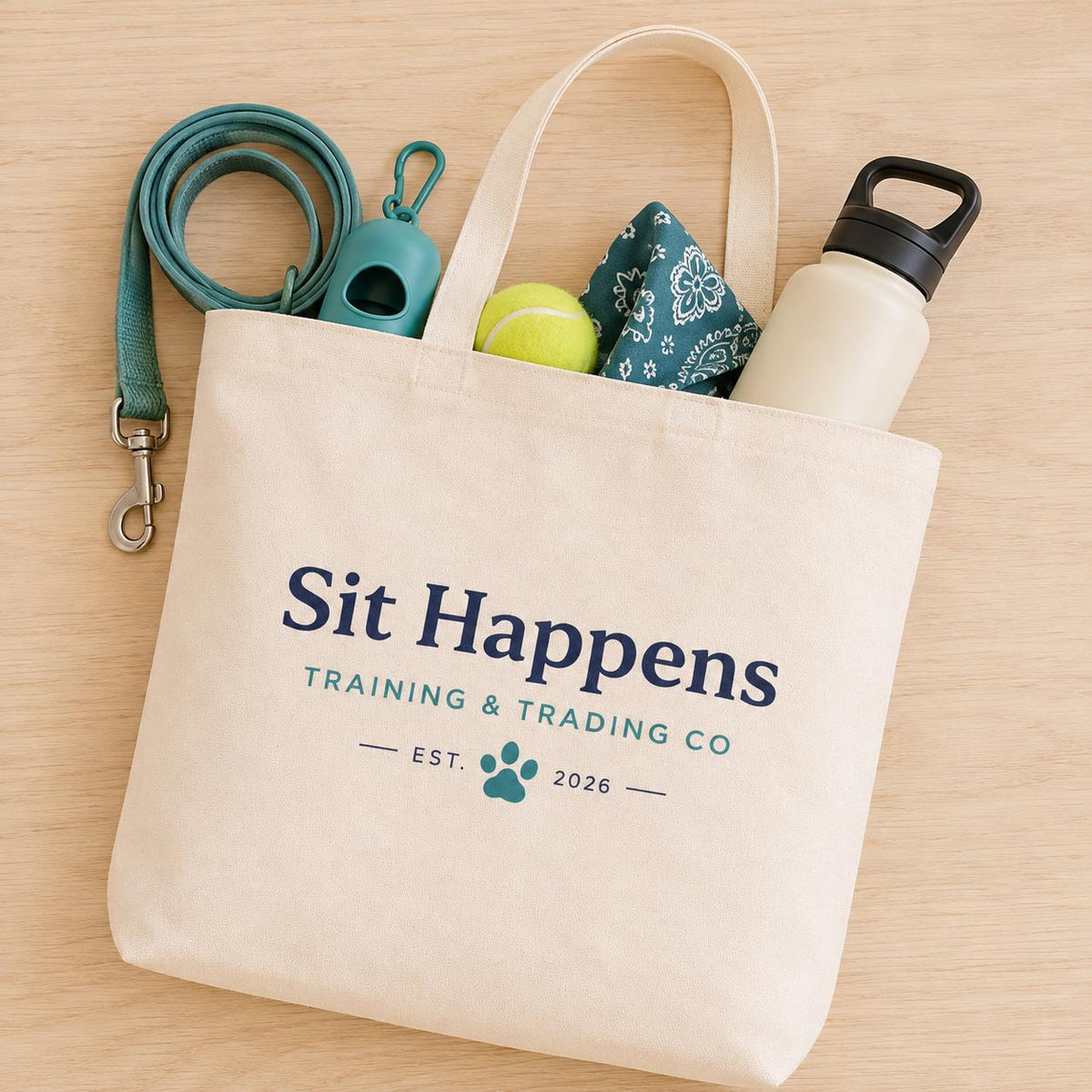 Sit Happens Canvas Tote Bag