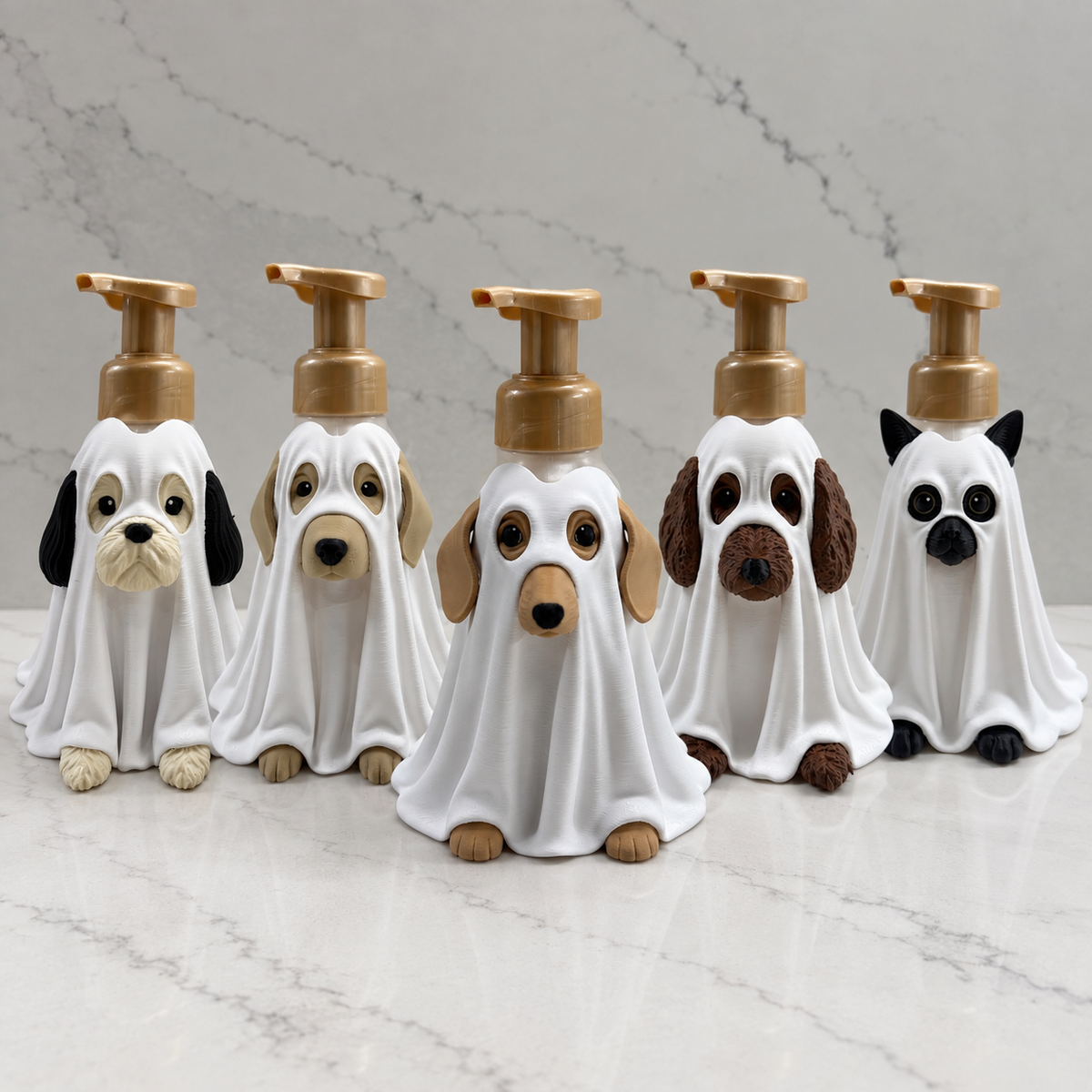 Halloween Dog B&BW Foaming Hand Soap Cover