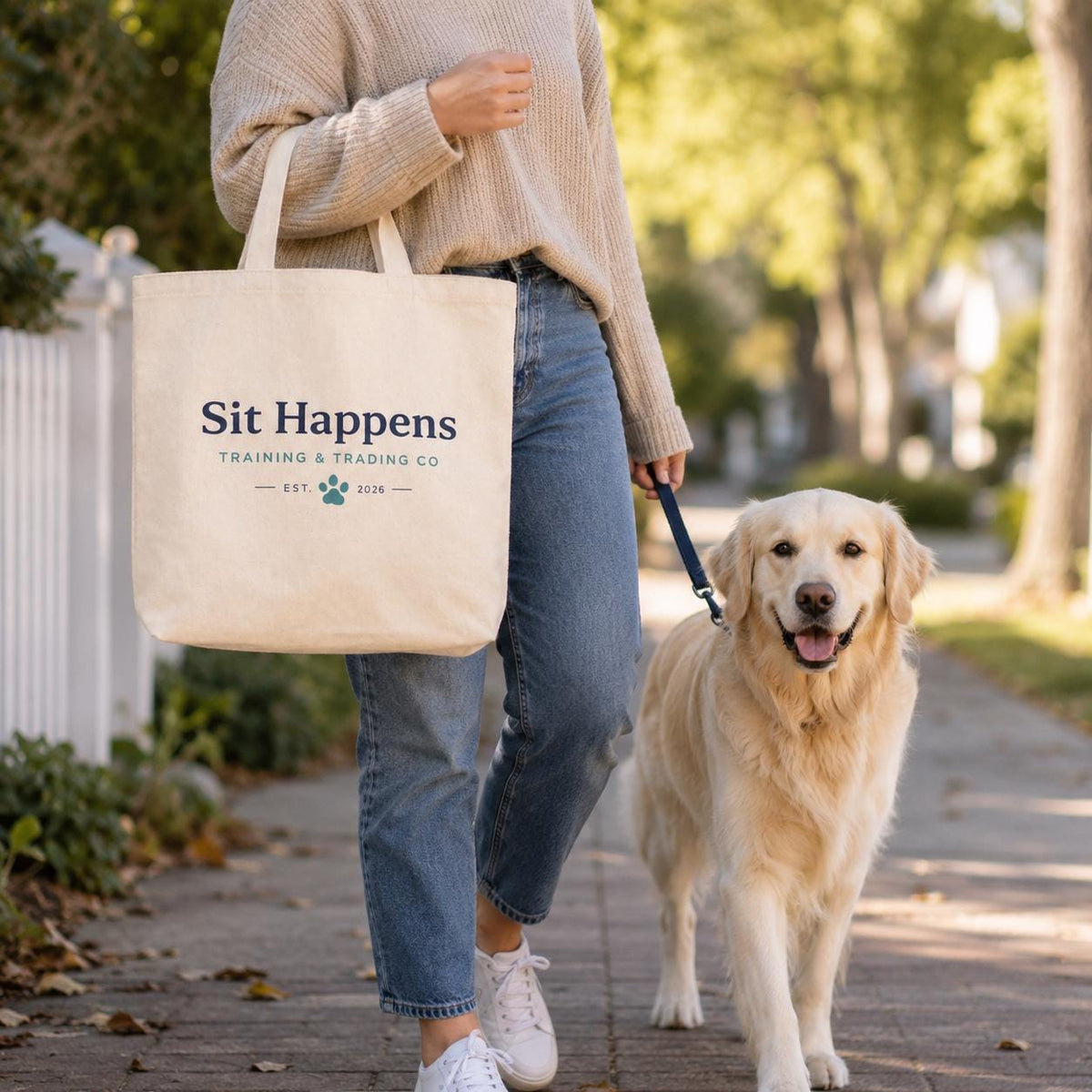 Sit Happens Canvas Tote Bag