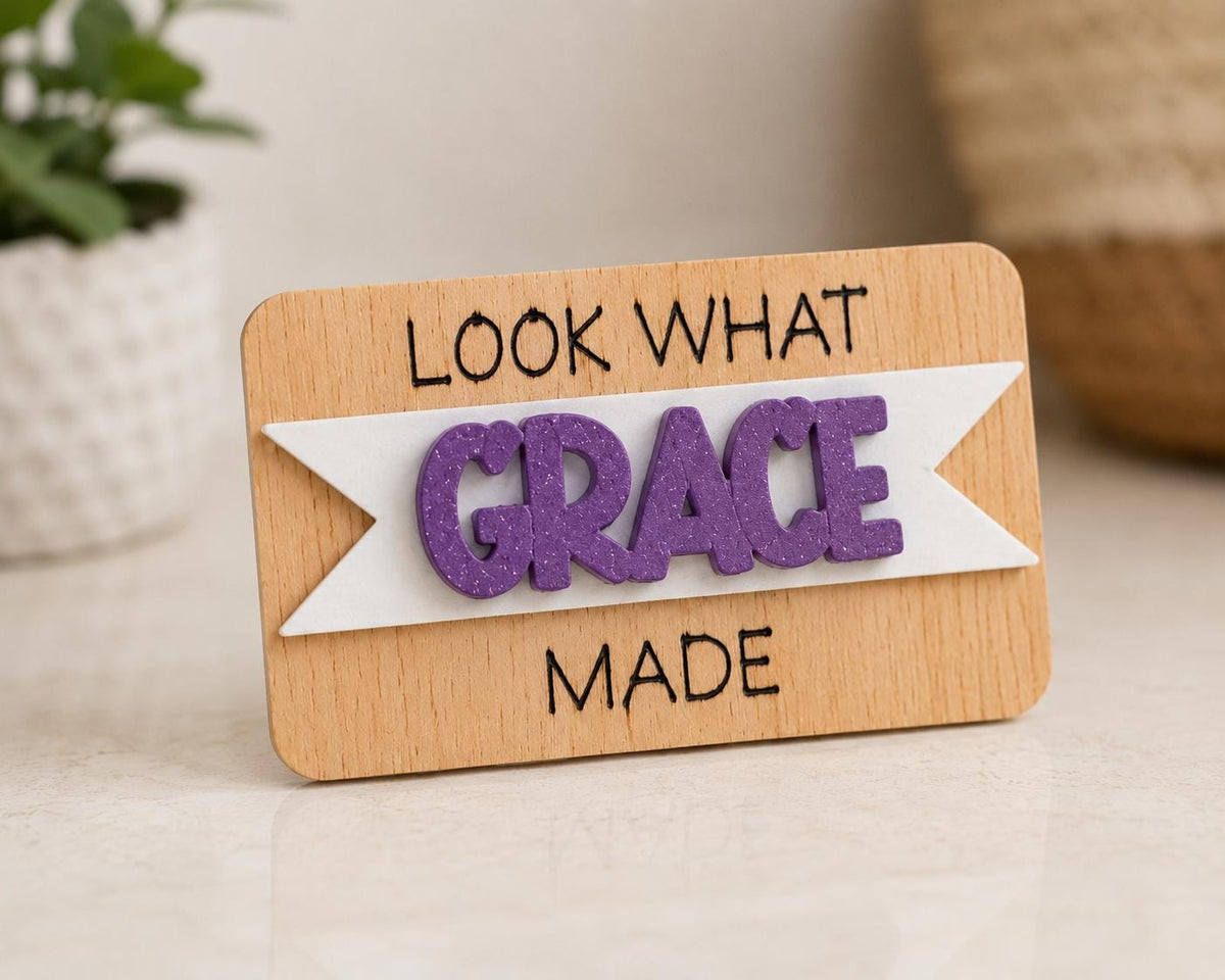 Personalized “Look What I Made” Name Magnet
