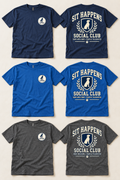 Sit Happens Social Club T-Shirt – Dog Lover Crest Tee