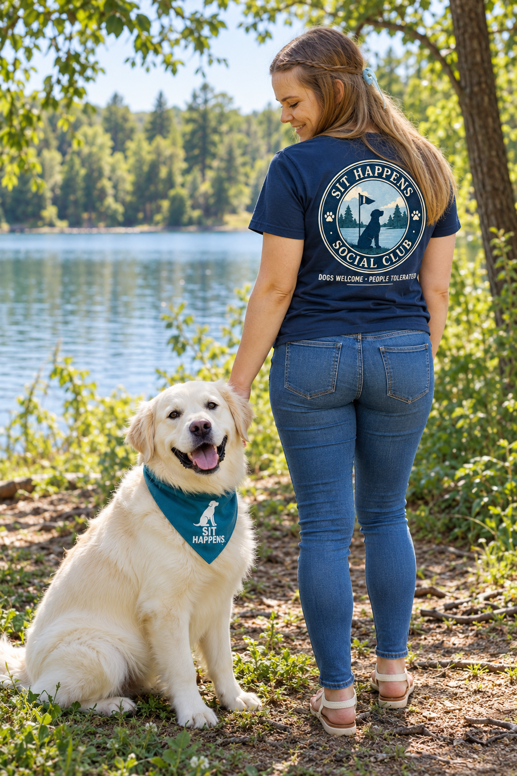 Sit Happens Social Club Outdoor Dog T-Shirt