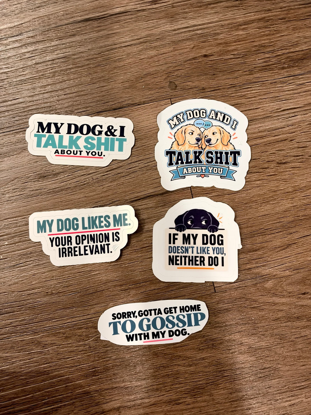 Original photograph of sticker design choices
