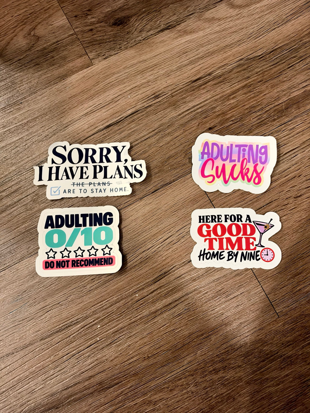 Original photograph of sticker design choices