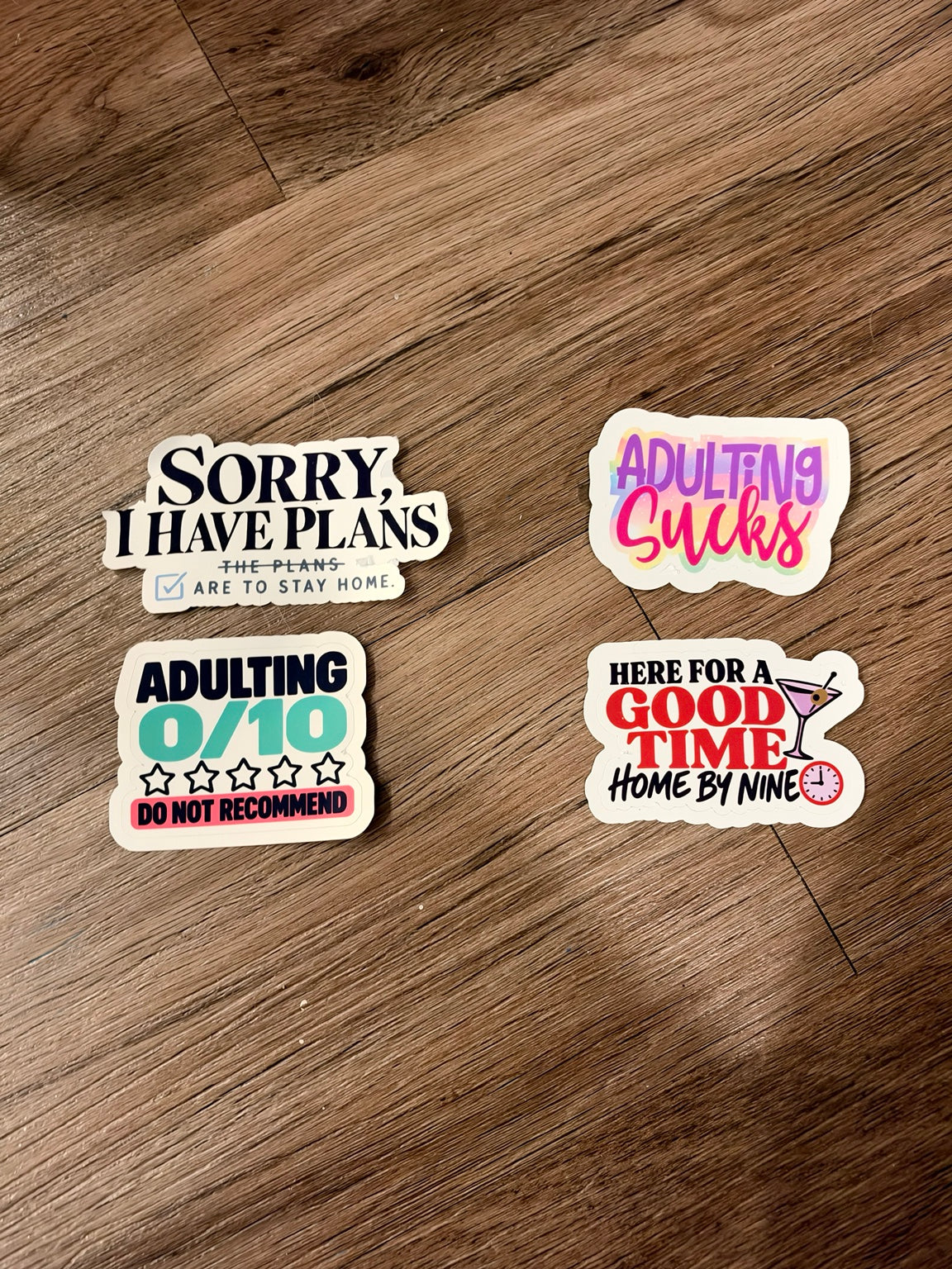Original photograph of sticker design choices