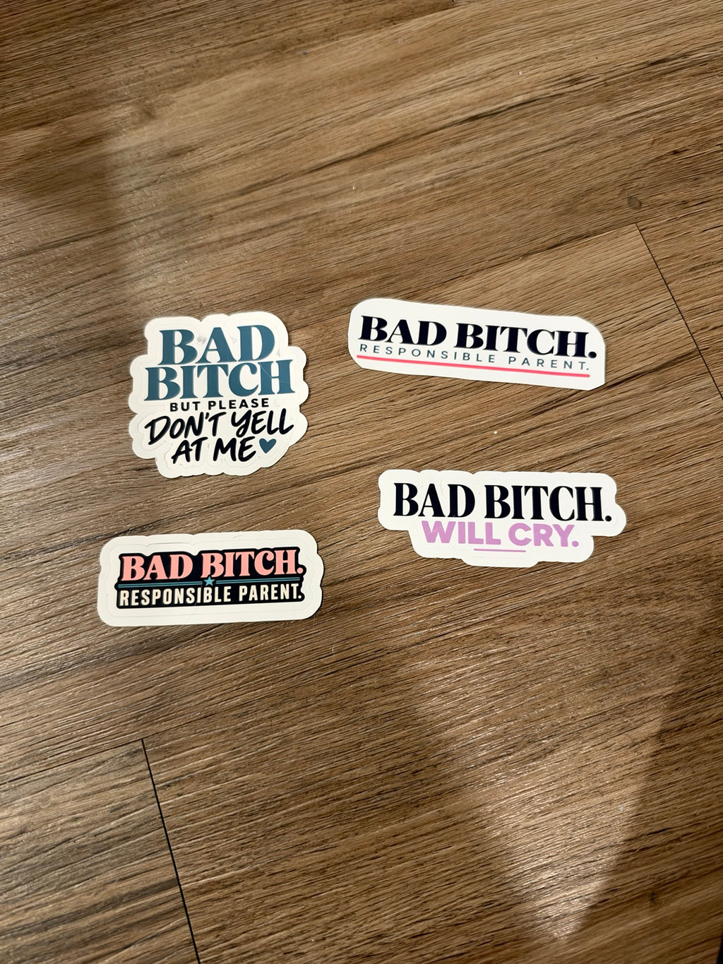 Original photograph of sticker design choices