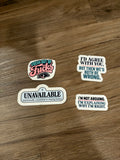 Original photograph of sticker design choices